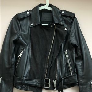 All Saints leather jacket.